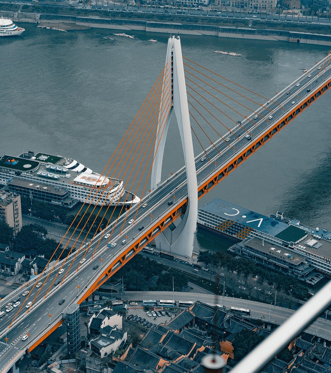 东水门大桥航拍 · Dongshuimen Bridge from Above